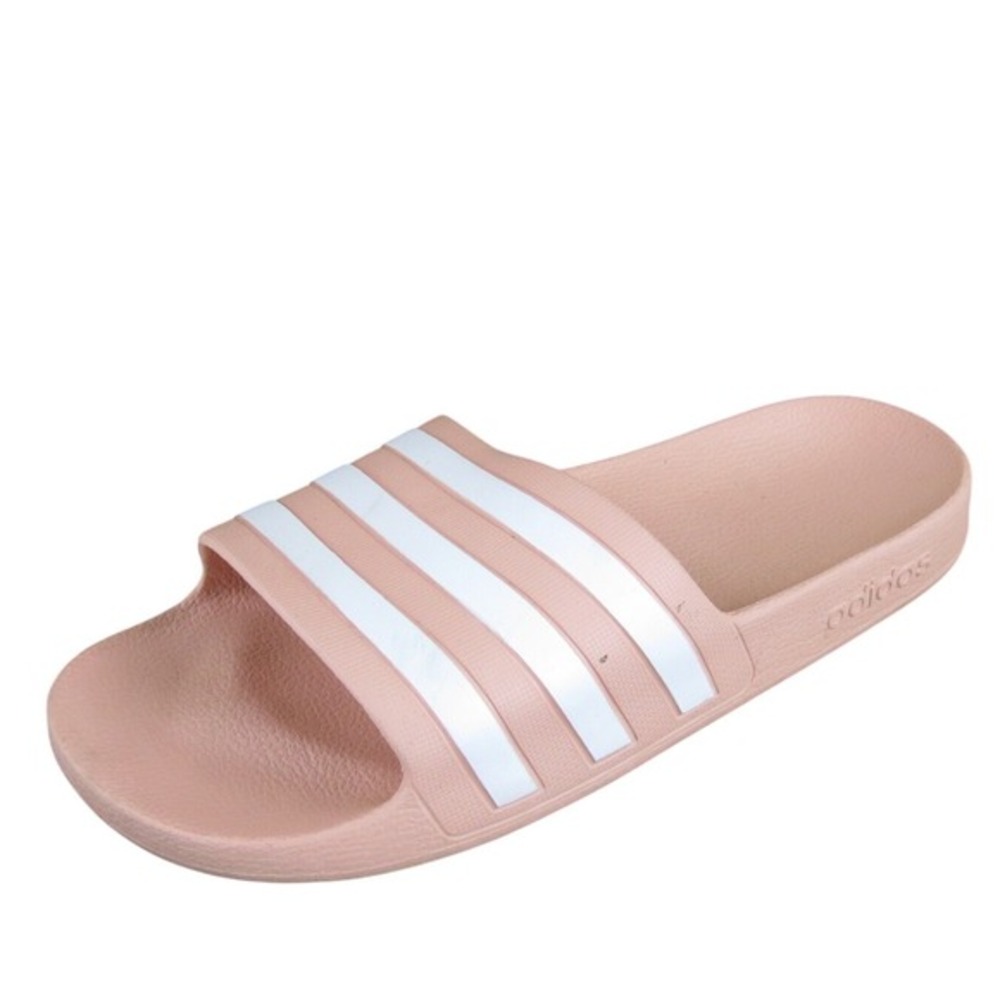 adidas Women's adilette Aqua Slide Peach Synthetic‎ Sz 6 Medium Gently Used 2025